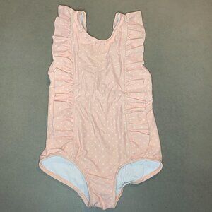 Minnow x Sugar Paper Blush Pink Heart One Piece Swimsuit | Size 2T